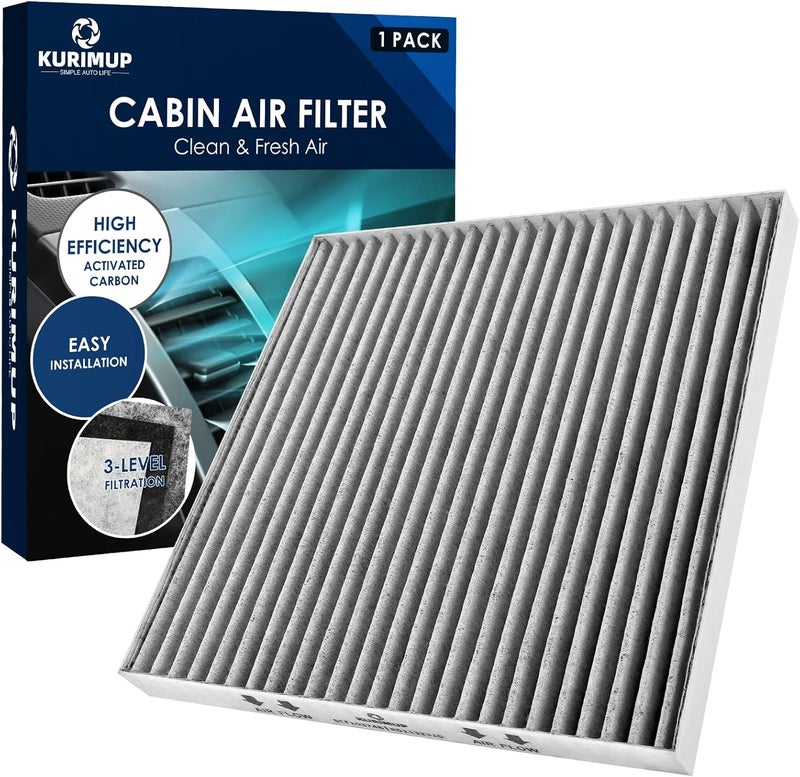 kurimup Premium Cabin Air Filter with Activated Carbon,Replacement for CF10374(CP374), Fit for Toyota Tacoma (2005-2021)/Dodge Dart (2013-2016)/Pontiac Vibe (2003-2008). - Image 1